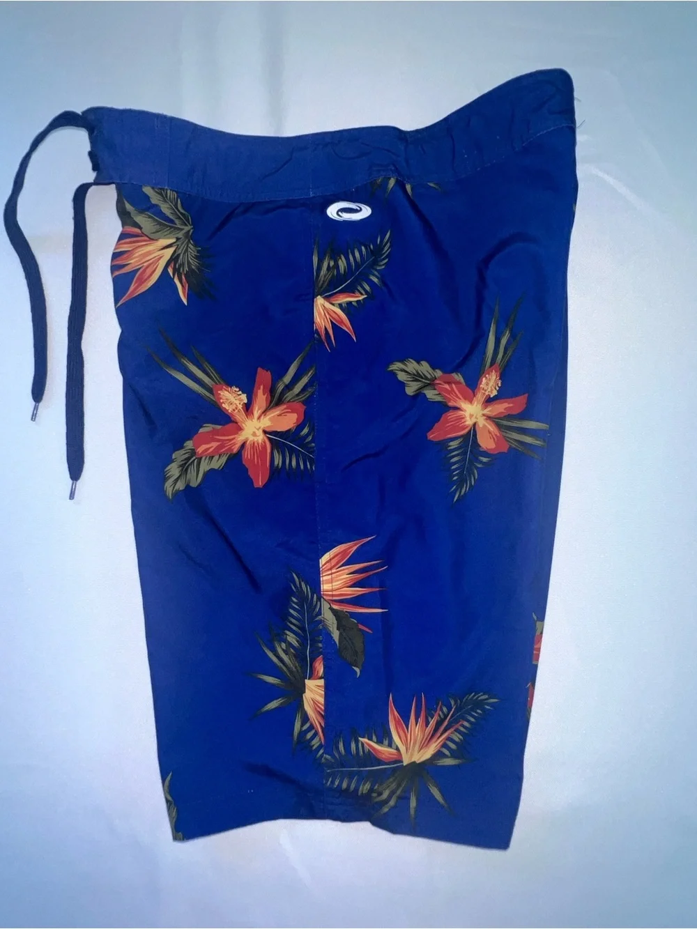 O'Rageous Men's Floral/Tropical Board Shorts, Blue, Small